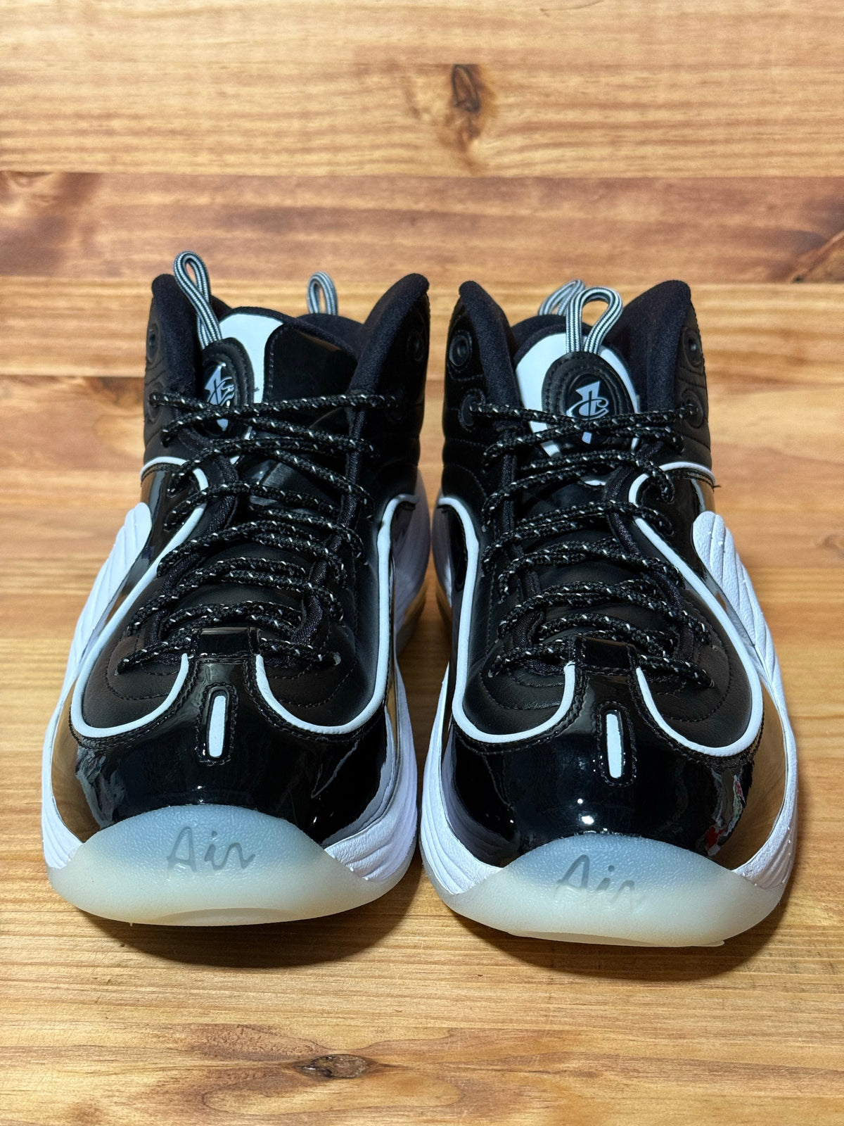 Nike Air Penny 2 Black Patent Football Grey