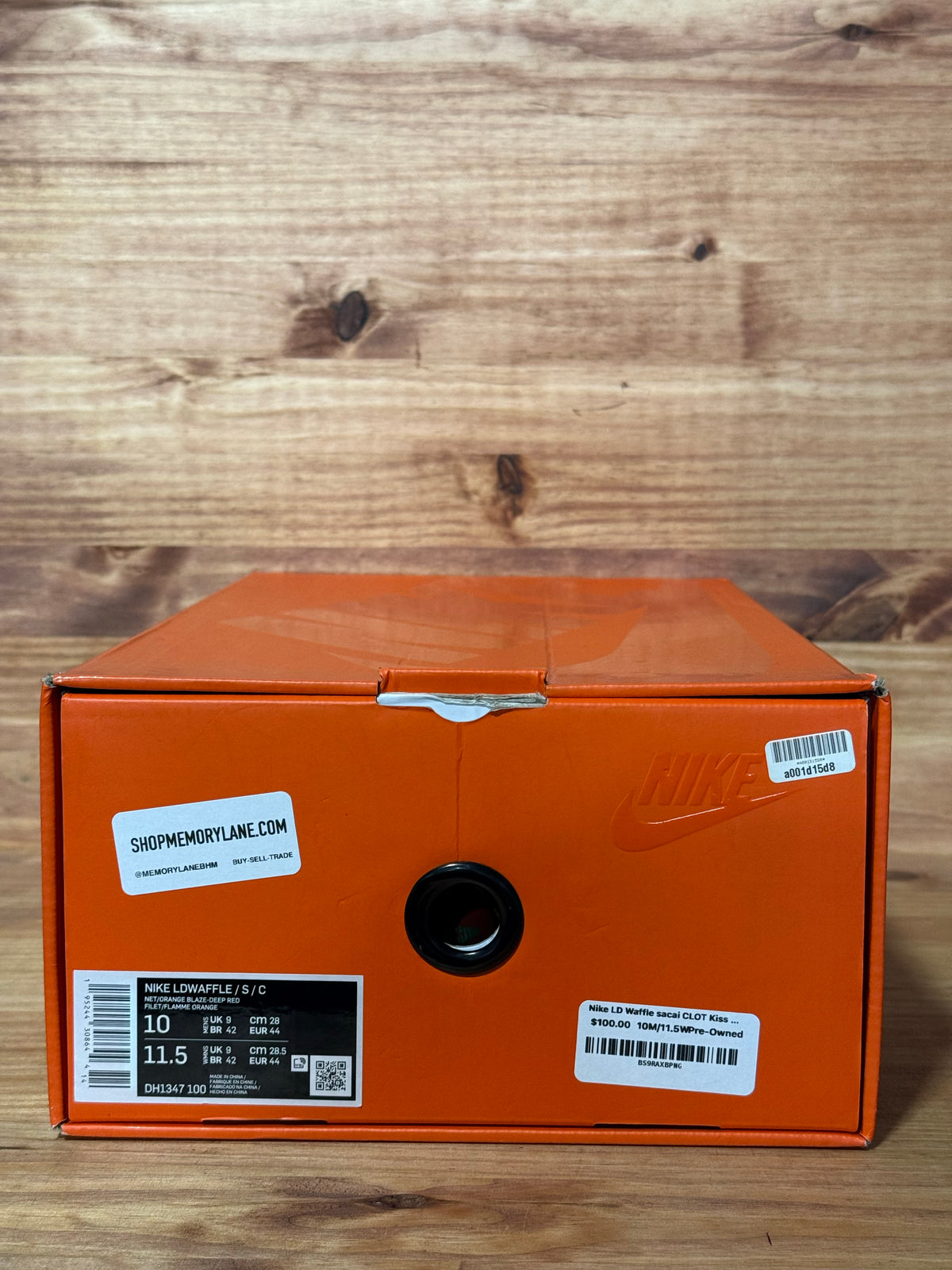 Nike LD Waffle sacai CLOT Kiss of Death Net Orange Blaze