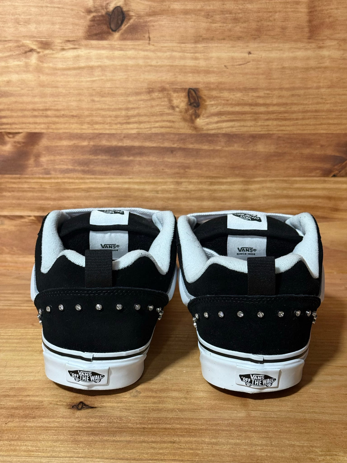 Vans Knu Skool Rhinestone Studs Black White - Size 10.5