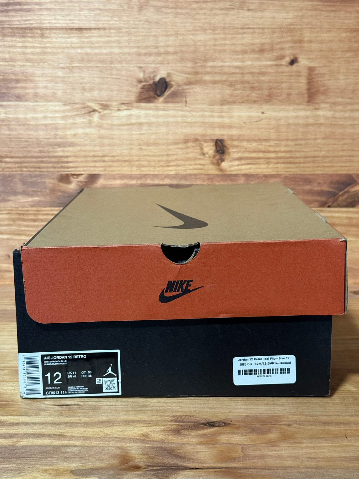 Jordan 12 Retro Taxi Flip - Size 12