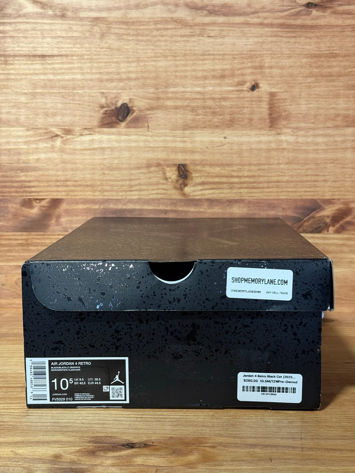 Jordan 4 Retro Black Cat (2025) - Size 10.5