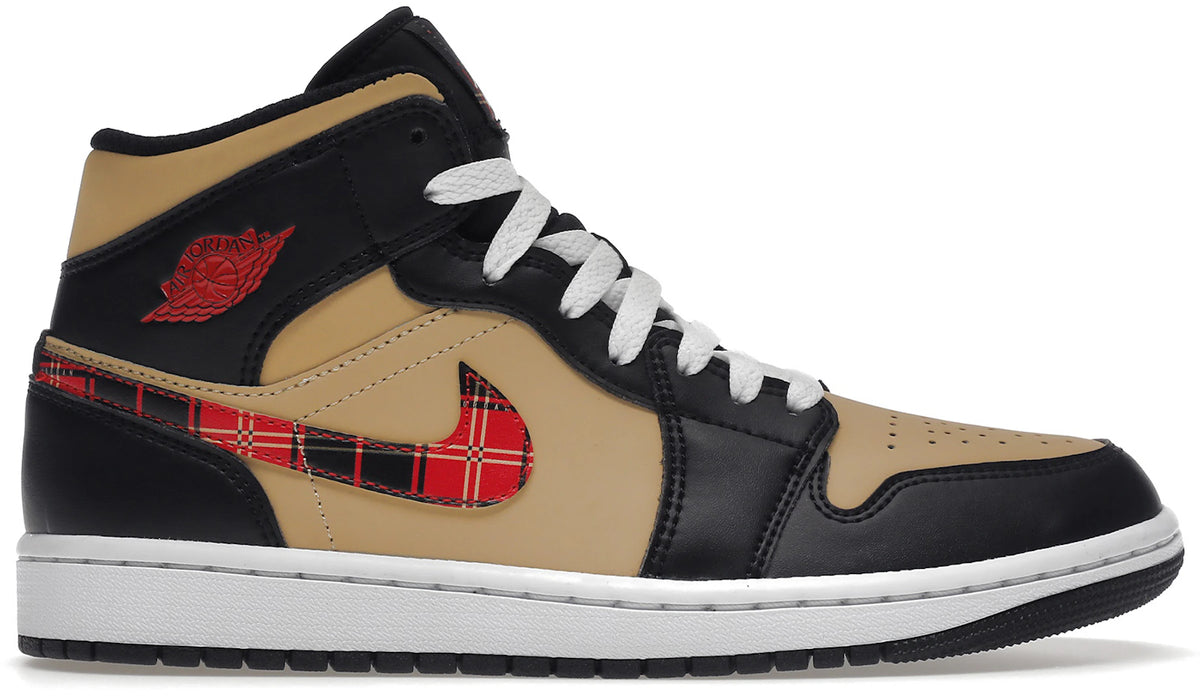 Air Jordan 1 Mid Tartan Swoosh - Size 8.5