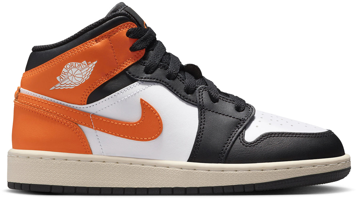 Jordan 1 Mid Black Toe Starfish (GS)