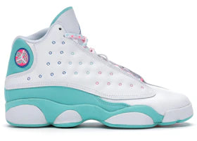 Jordan 13 Retro White Soar Green Pink (GS)