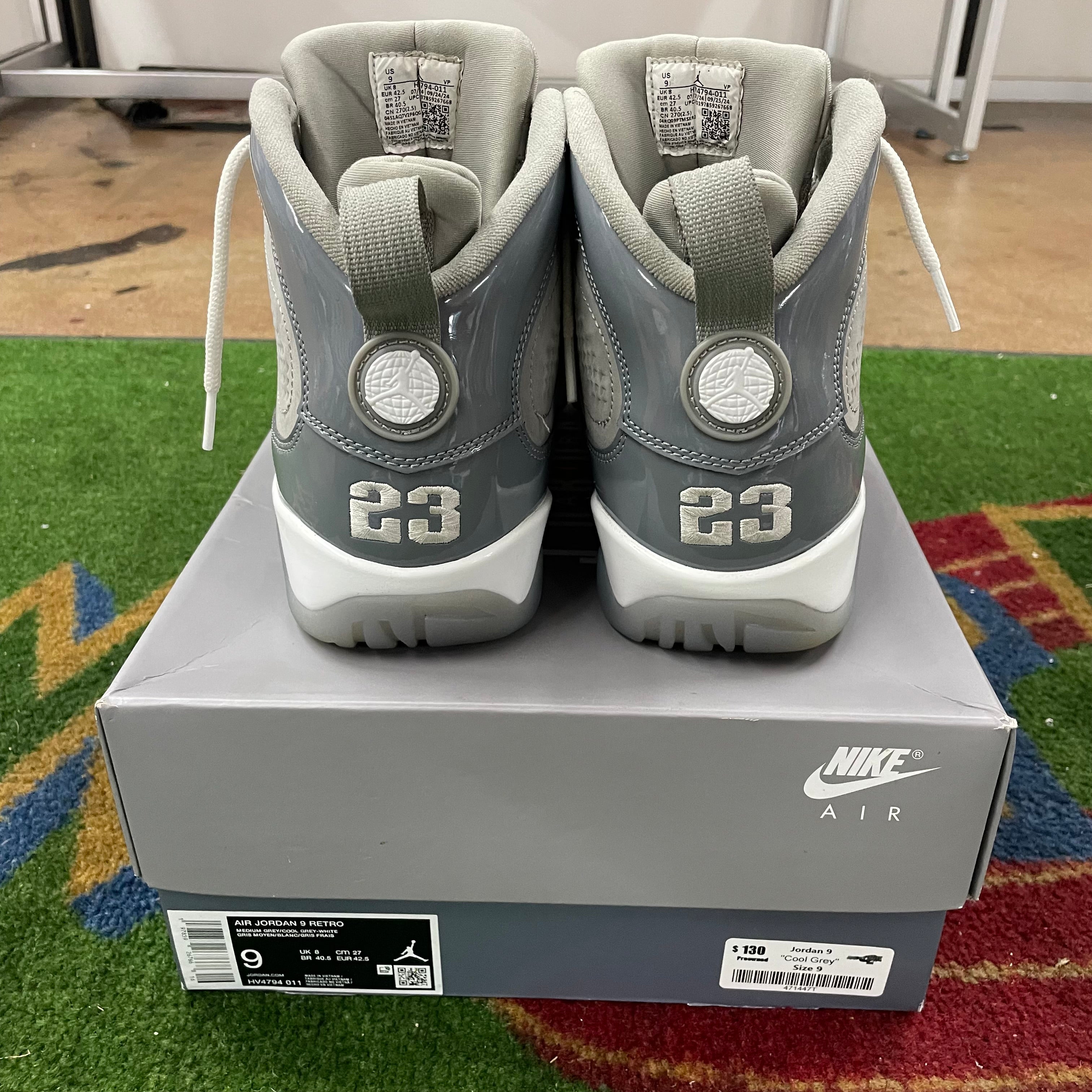 Jordan 9 “Cool Grey” Size 9