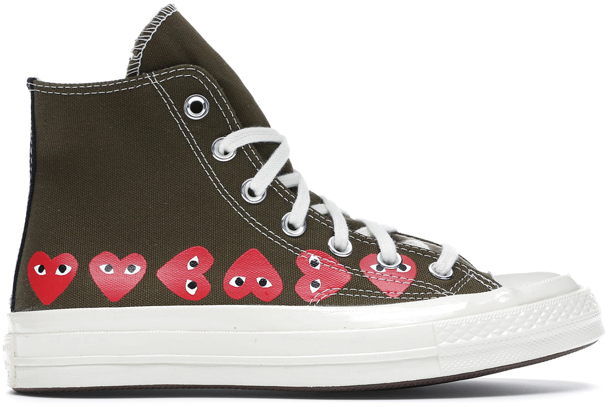 Converse Chuck Taylor All Star 70 Hi Comme des Garcons PLAY Multi-Heart Green