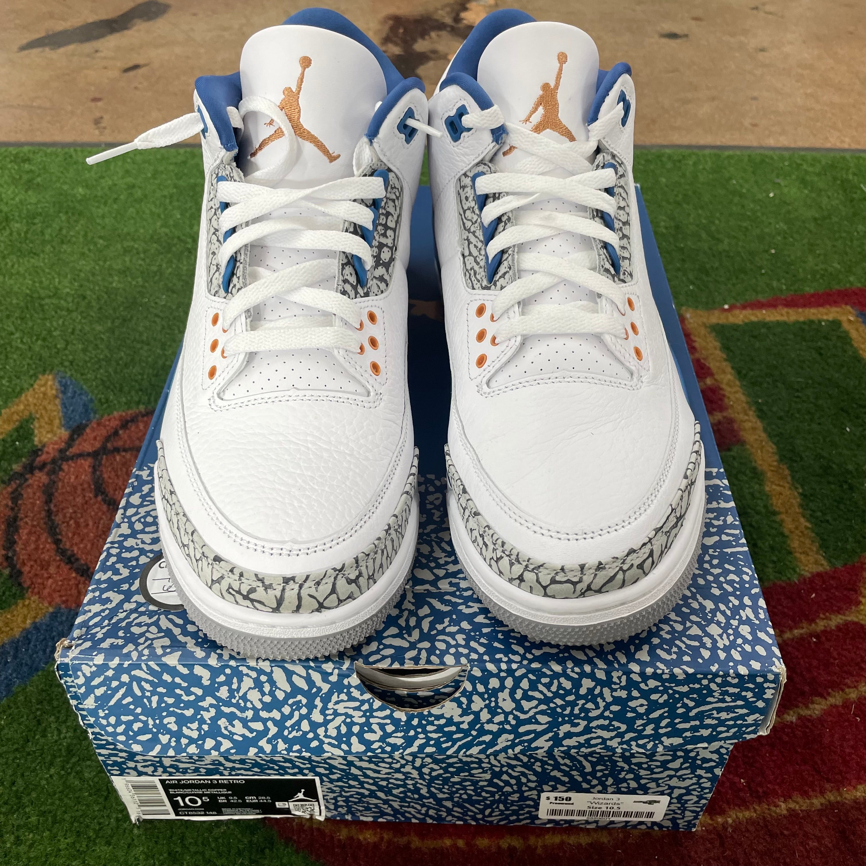 Jordan 3 “Wizards” Size 10.5