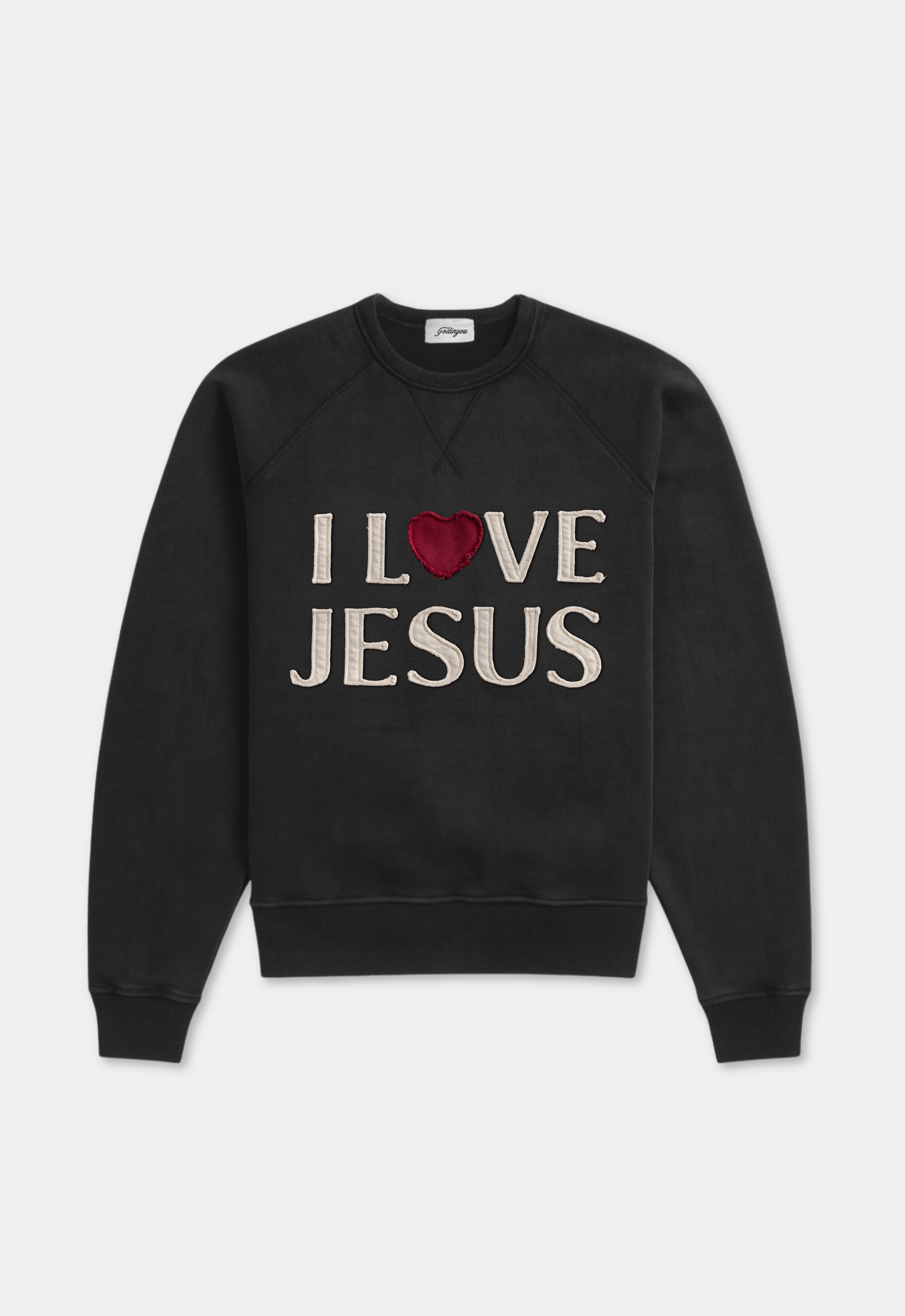 "I LOVE JESUS" CREWNECK (BLACK)
