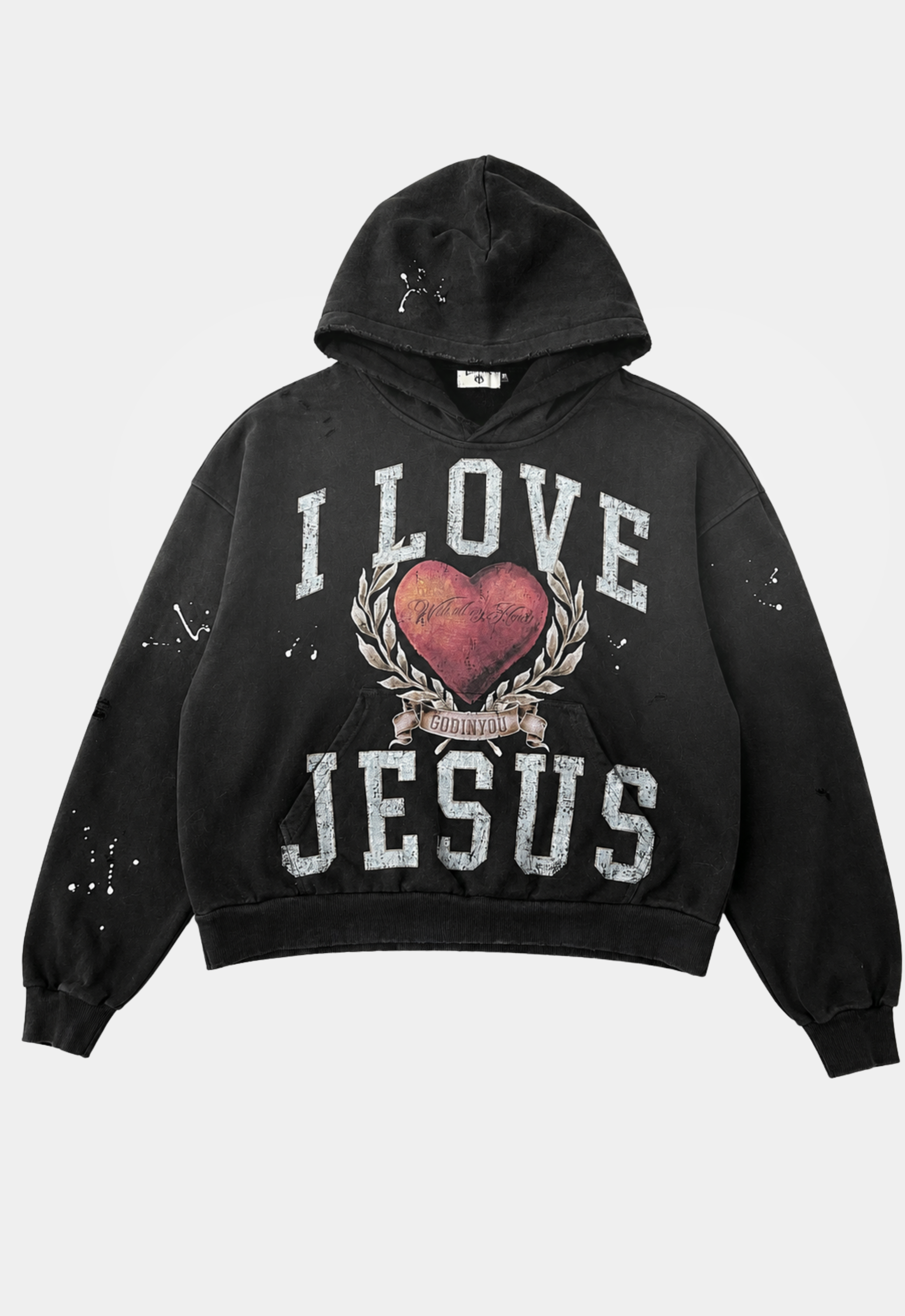"I LOVE JESUS 2.0" HOODIE (BLACK)