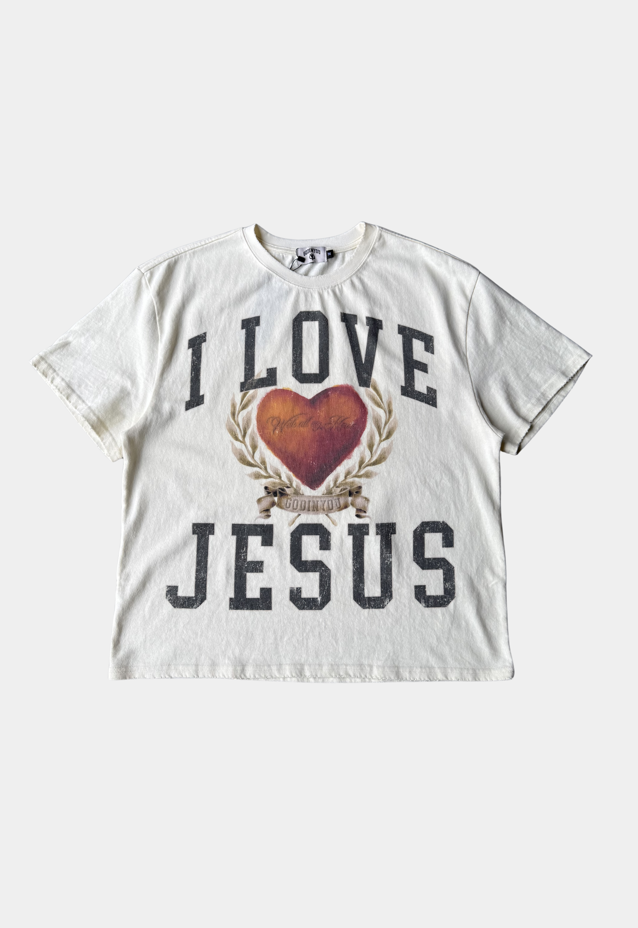 "I LOVE JESUS" TEE (OFF-WHITE)