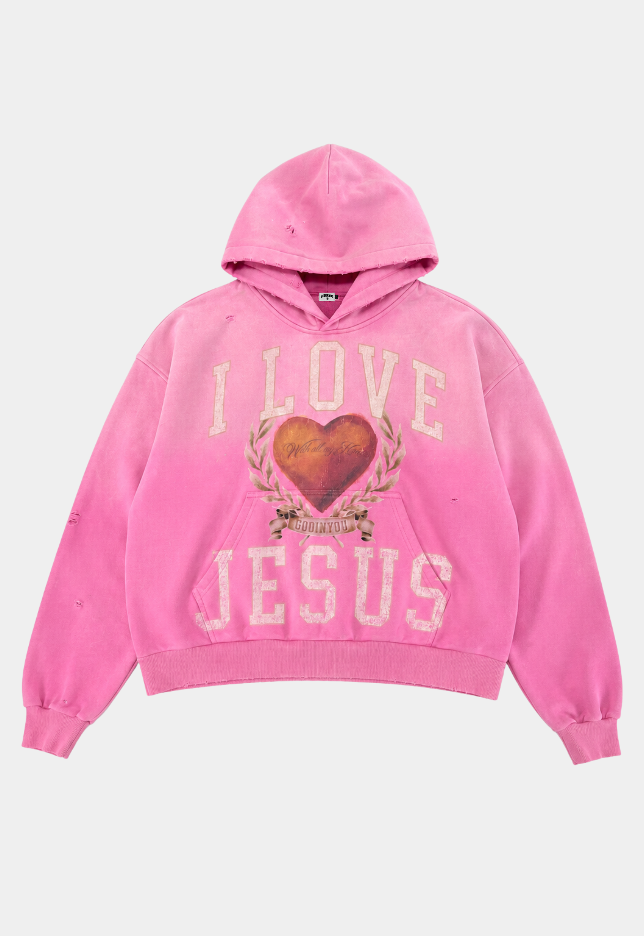 "I LOVE JESUS 2.0" HOODIE (PINK)