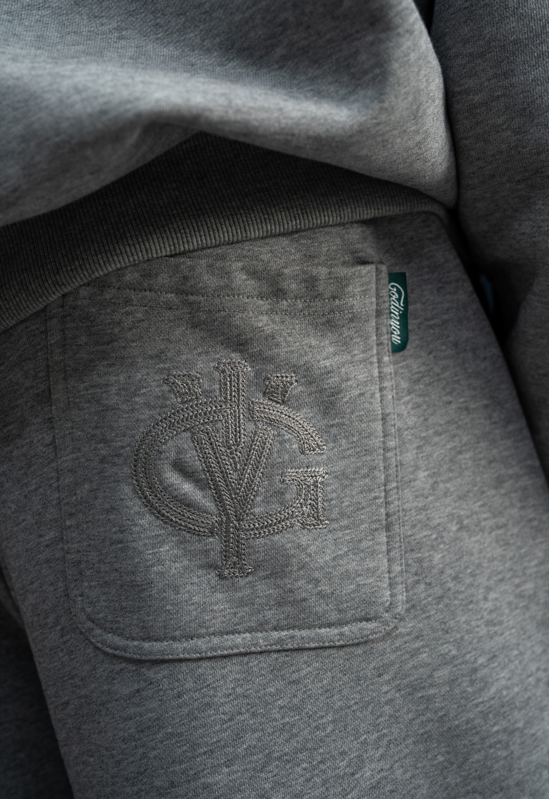 "JC" CHENILLE PATCH SWEATPANTS
