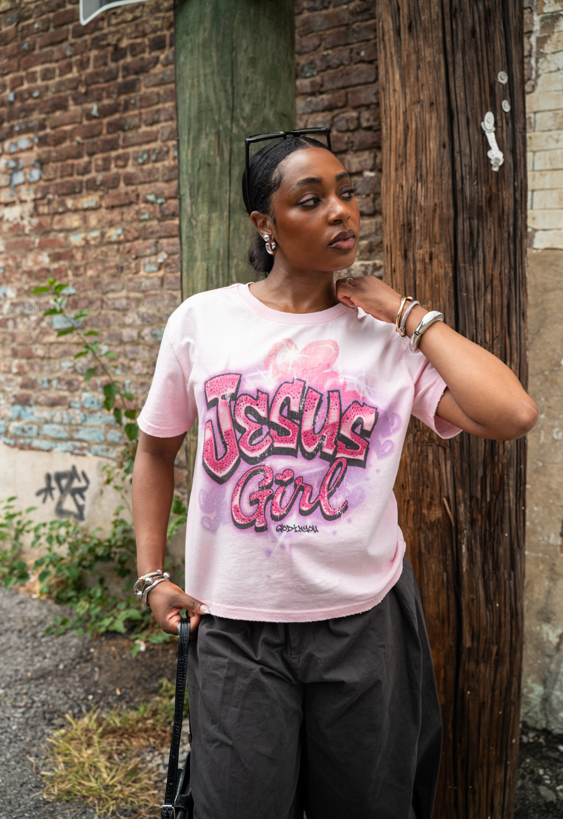 "JESUS GIRL" TEE PINK