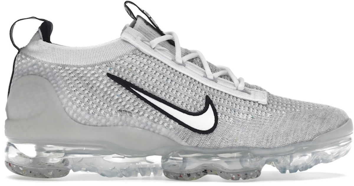 Nike Air VaporMax 2021 FK White Black Metallic Silver - Size