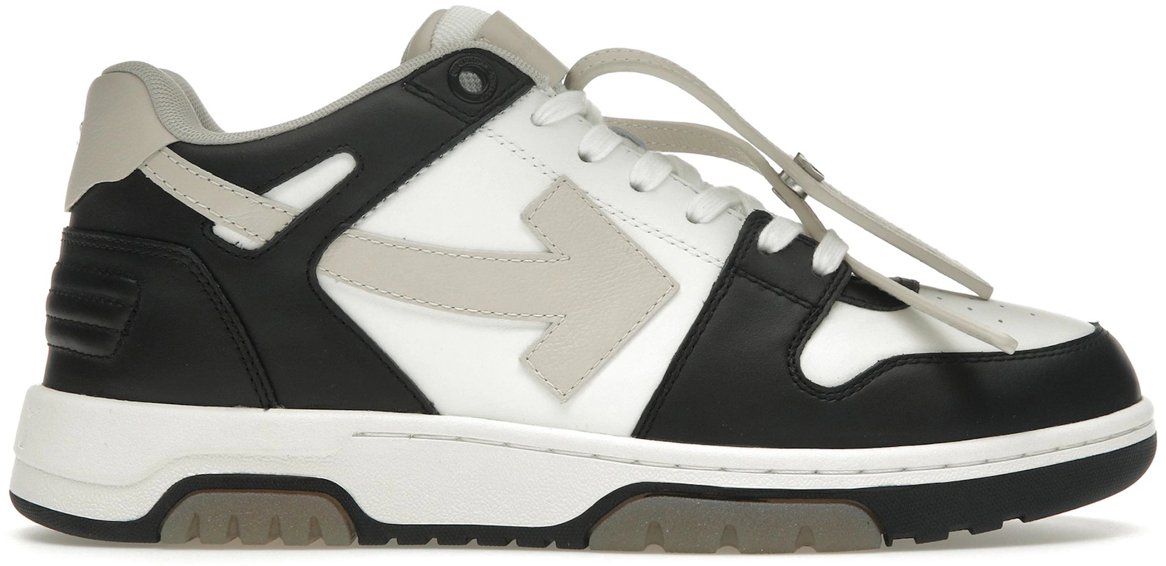 OFF-WHITE Out Of Office OOO Low Tops Black Beige