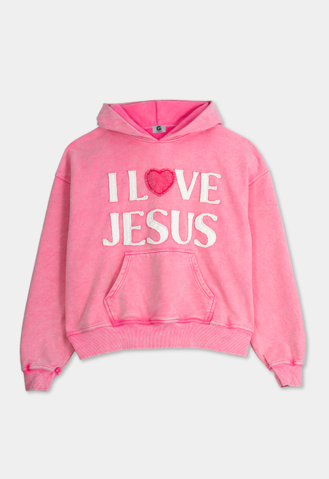 "I LOVE JESUS" HOODIE (PINK)
