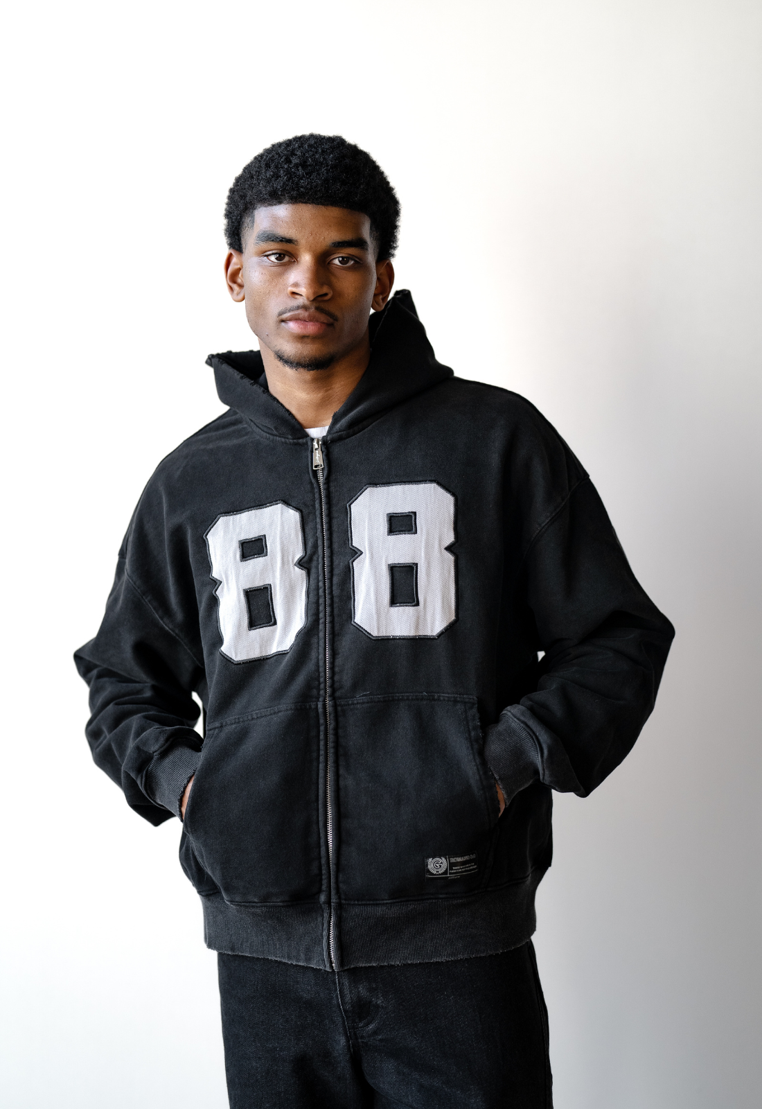 "PLEASE GOD" ZIP UP HOODIE