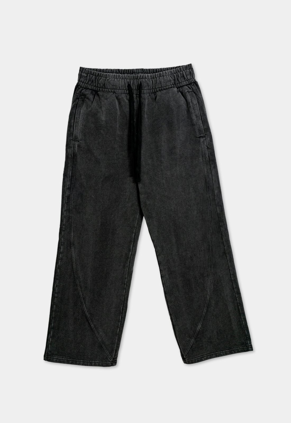 "WASHED" BLACK SWEATPANTS