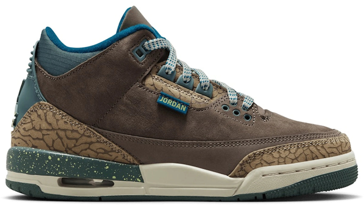 Jordan 3 Retro Olive Grey (GS) - Size 7Y