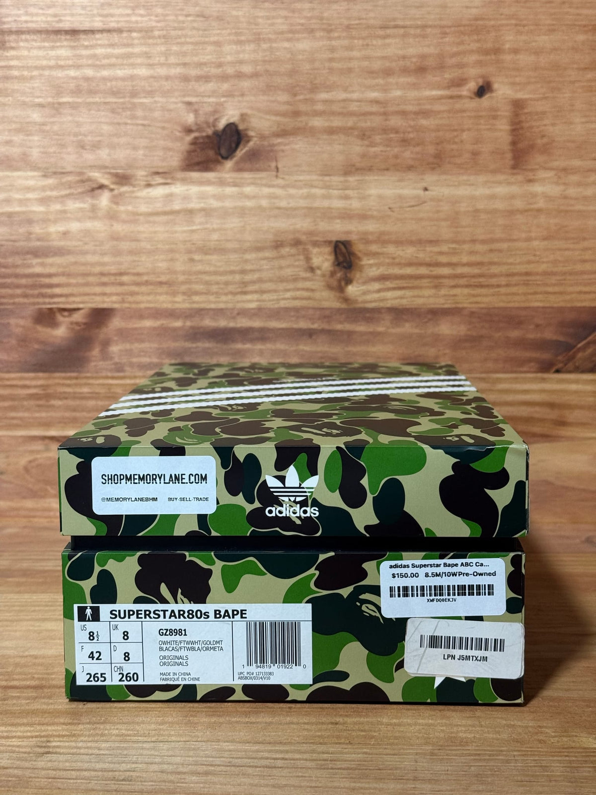 adidas Superstar Bape ABC Camo Green - Size 8.5