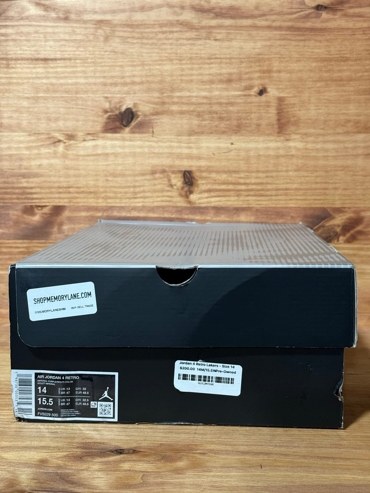 Jordan 4 Retro Lakers - Size 14