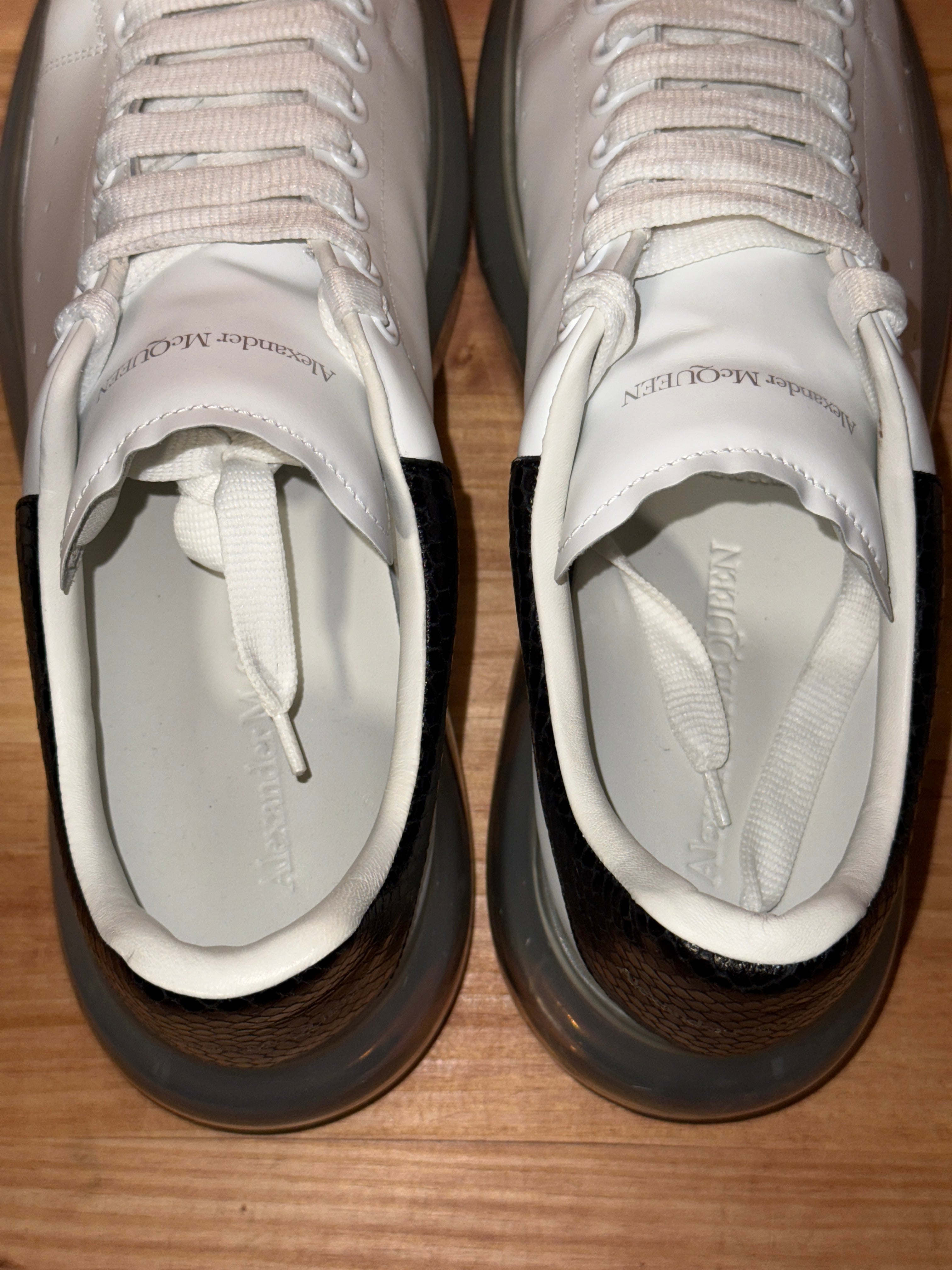 Alexander McQueen Oversized Sneaker 'Transparent Sole - Snakeskin'