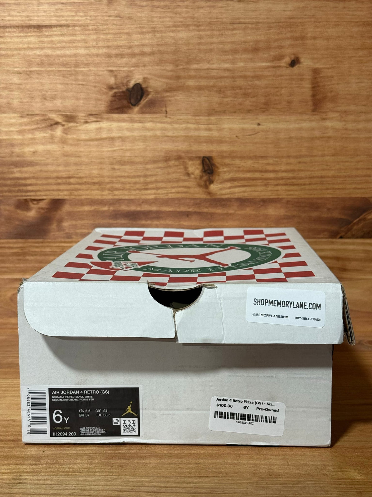 Jordan 4 Retro Pizza (GS) - Size 6Y