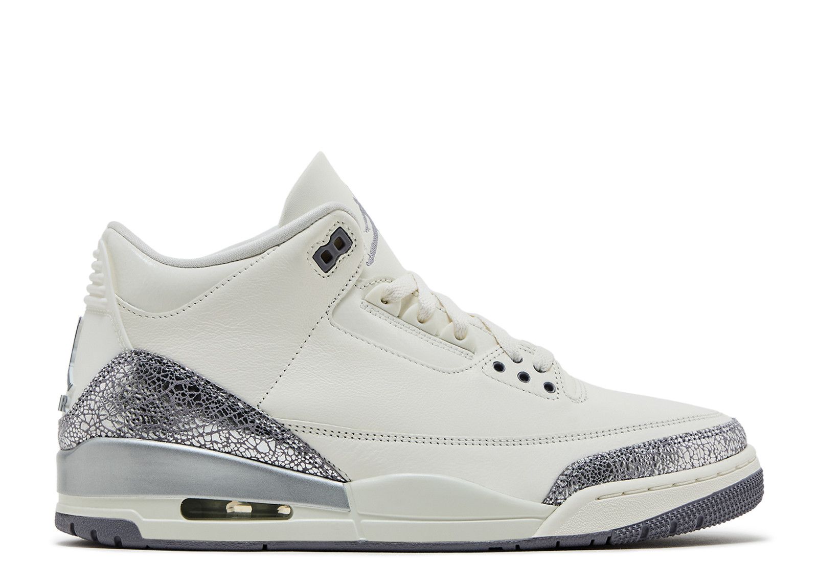 Wmns Air Jordan 3 Retro Sail Metallic Silver