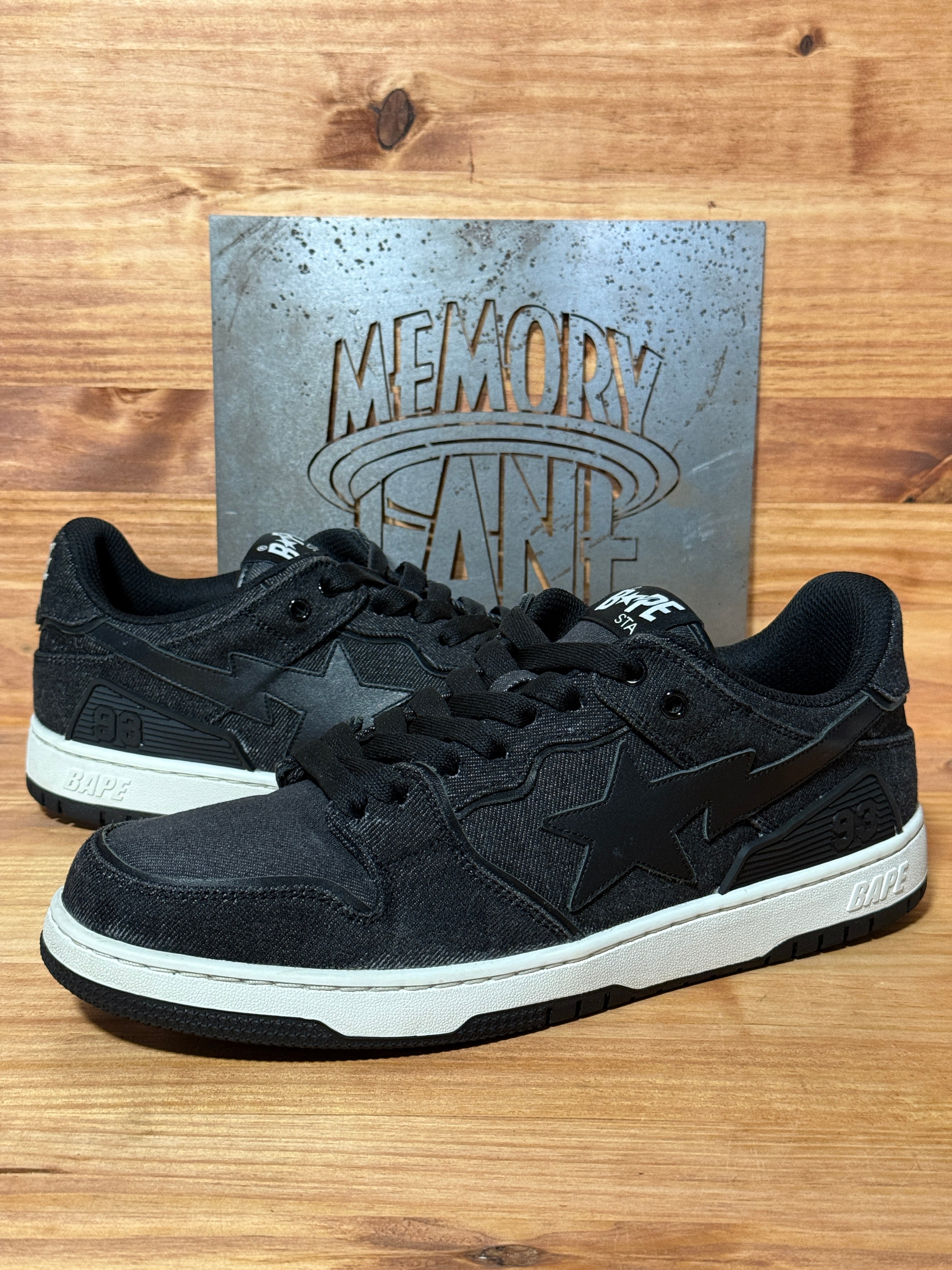 A Bathing Ape Sk8 Sta Black Denim