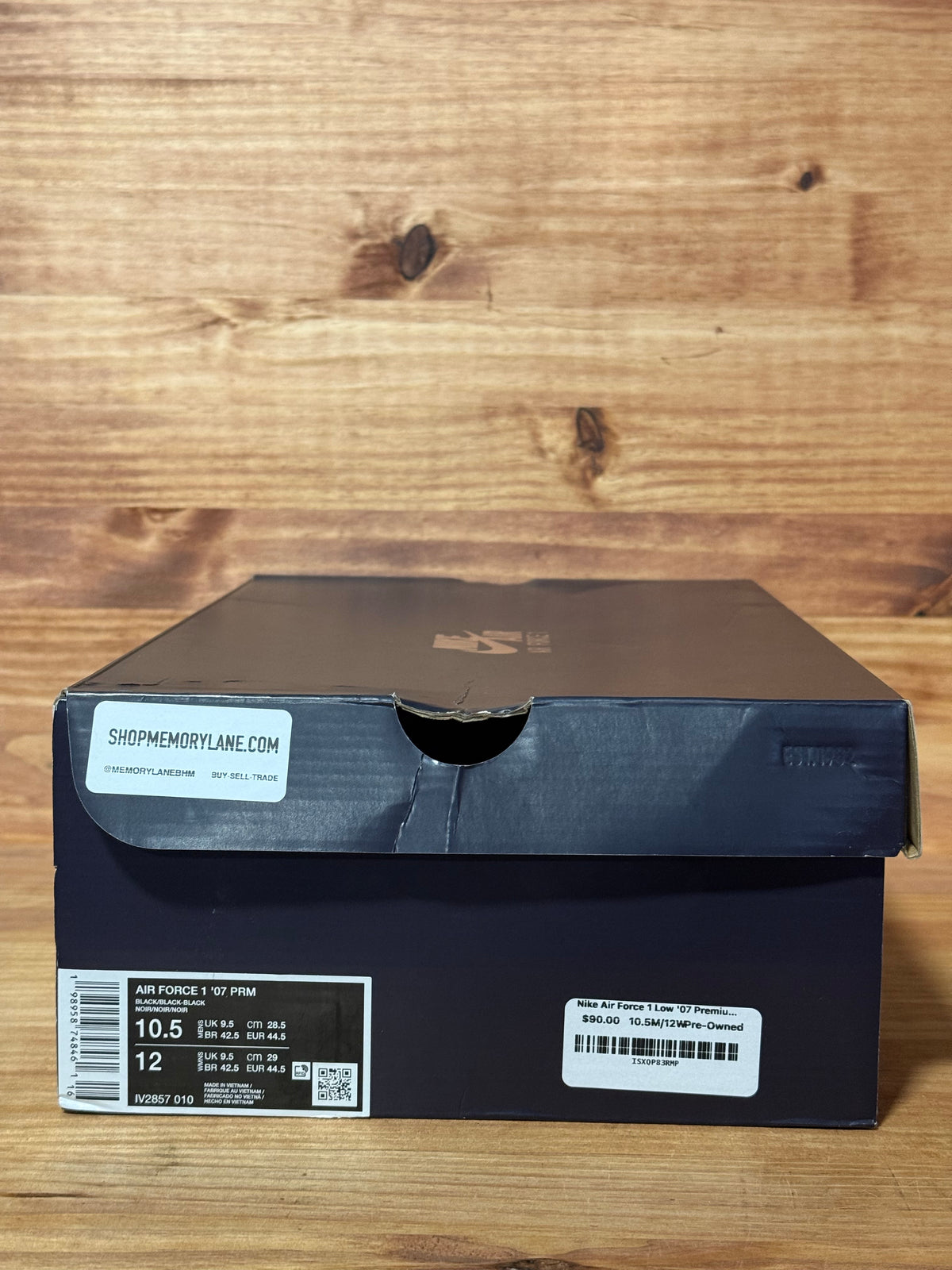 Nike Air Force 1 Low '07 Premium Black Patent