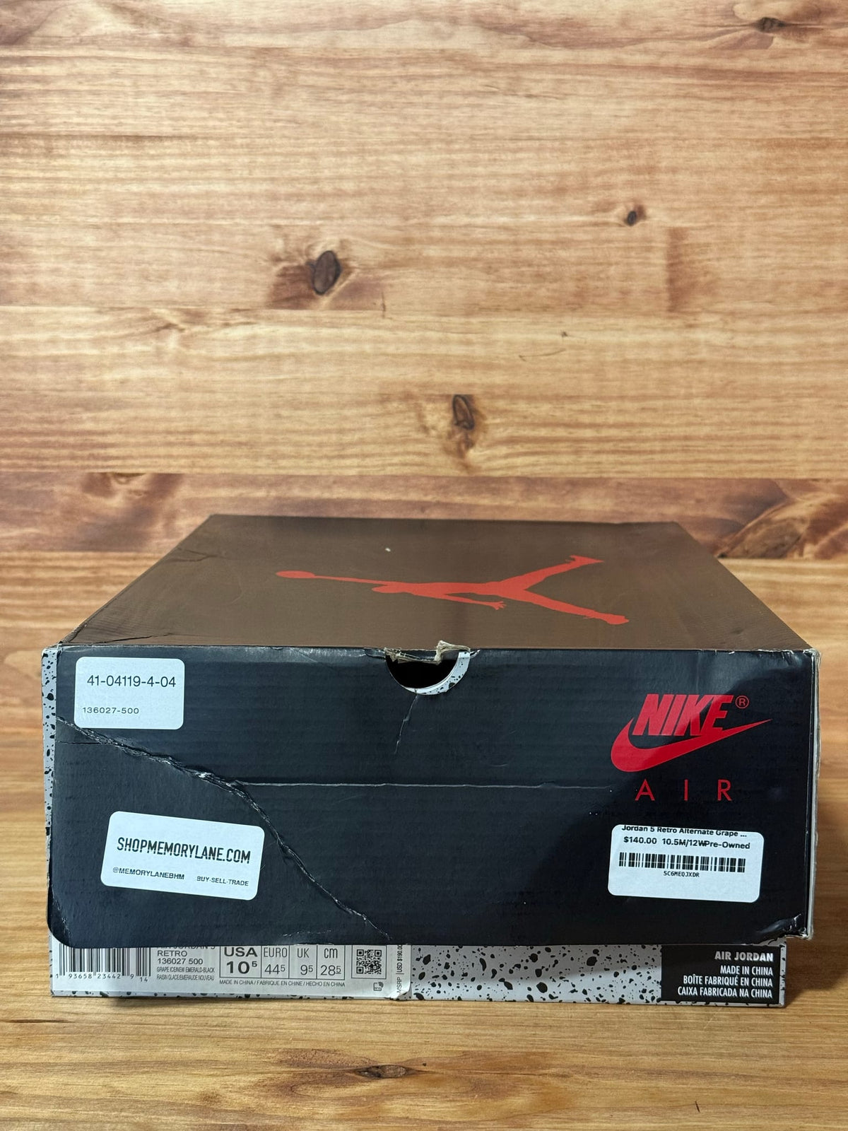 Jordan 5 Retro Alternate Grape - Size 10.5