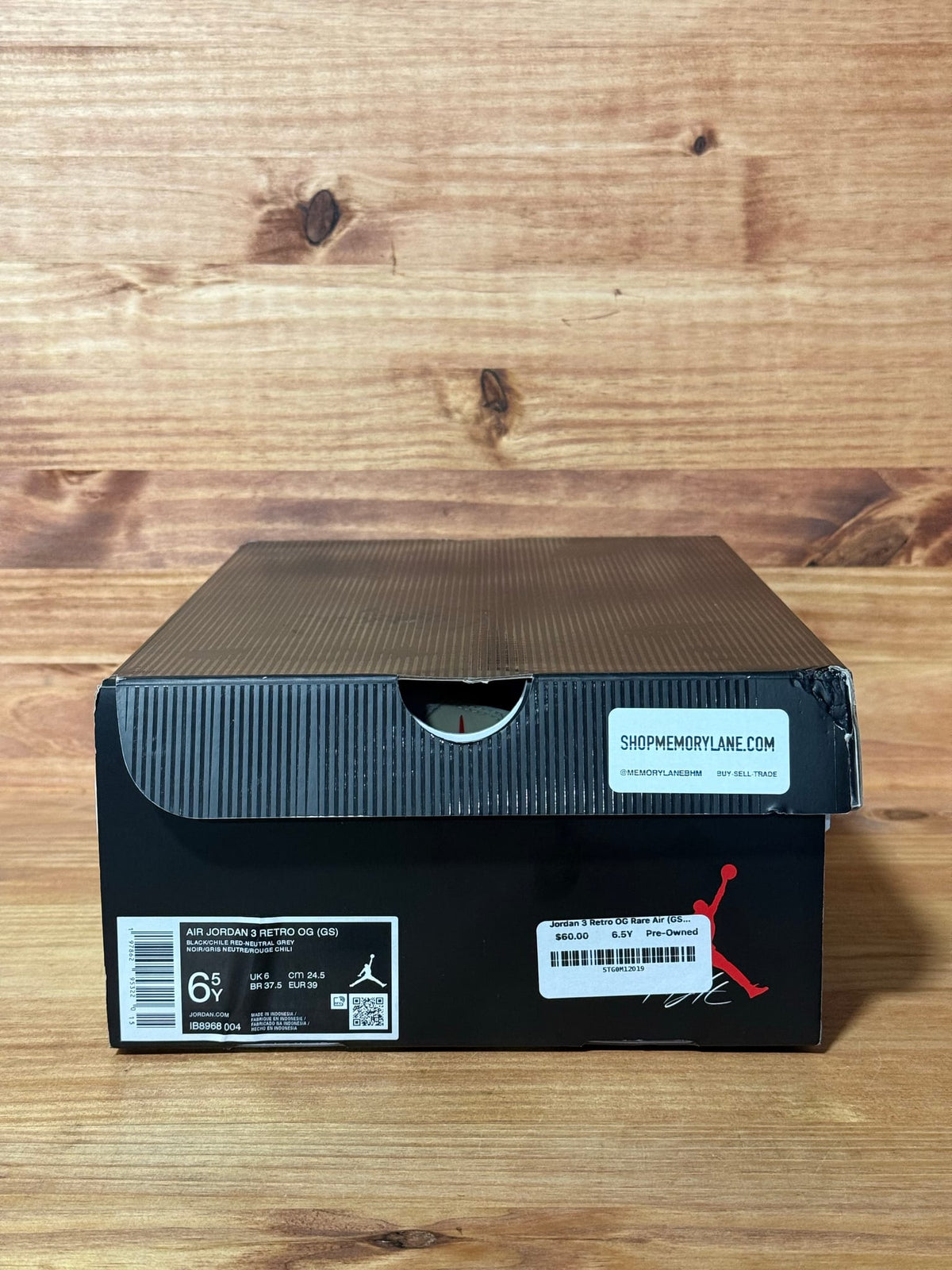Jordan 3 Retro OG Rare Air (GS) - Size 6.5Y