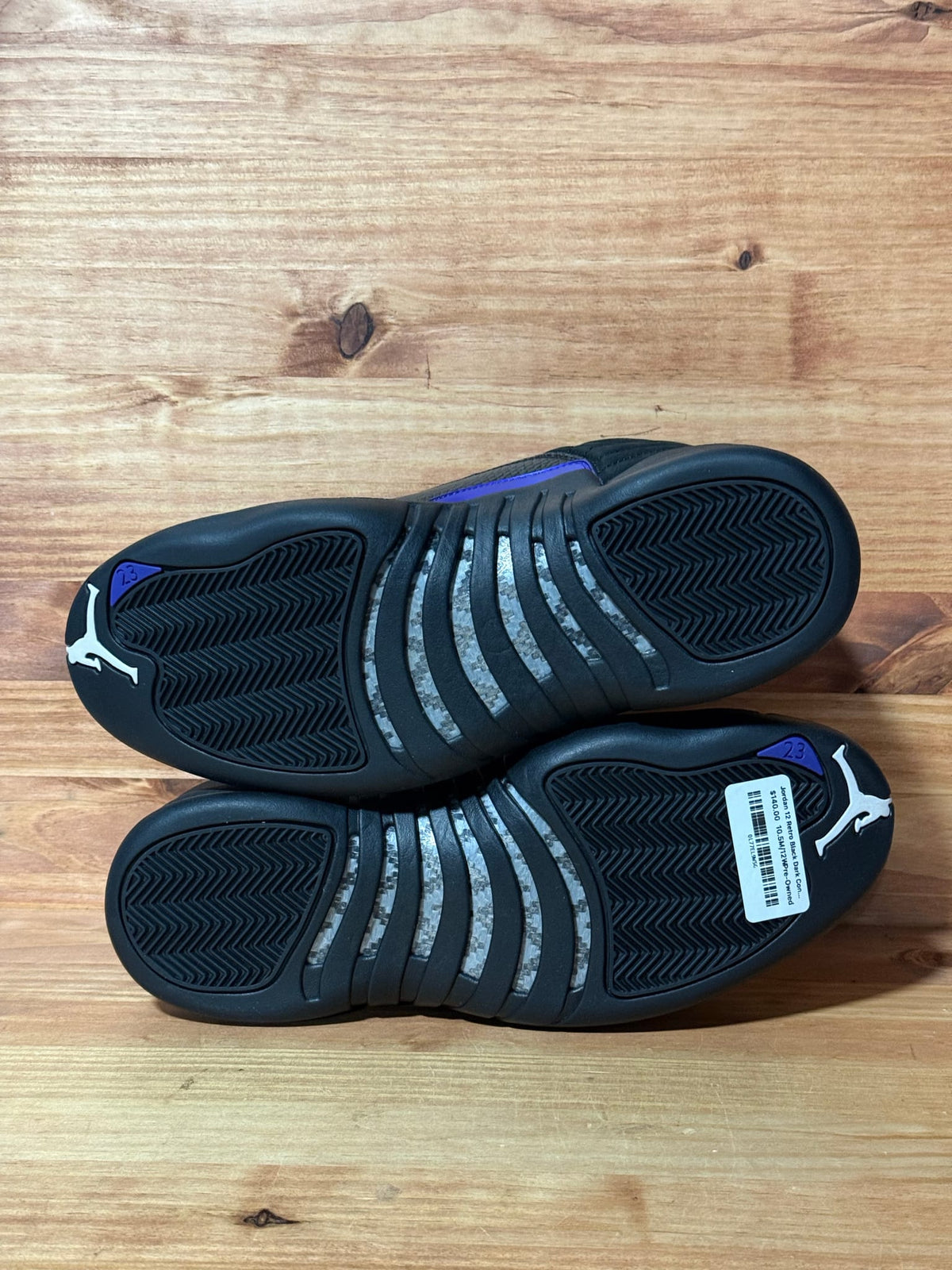 Jordan 12 Retro Black Dark Concord - Size 10.5