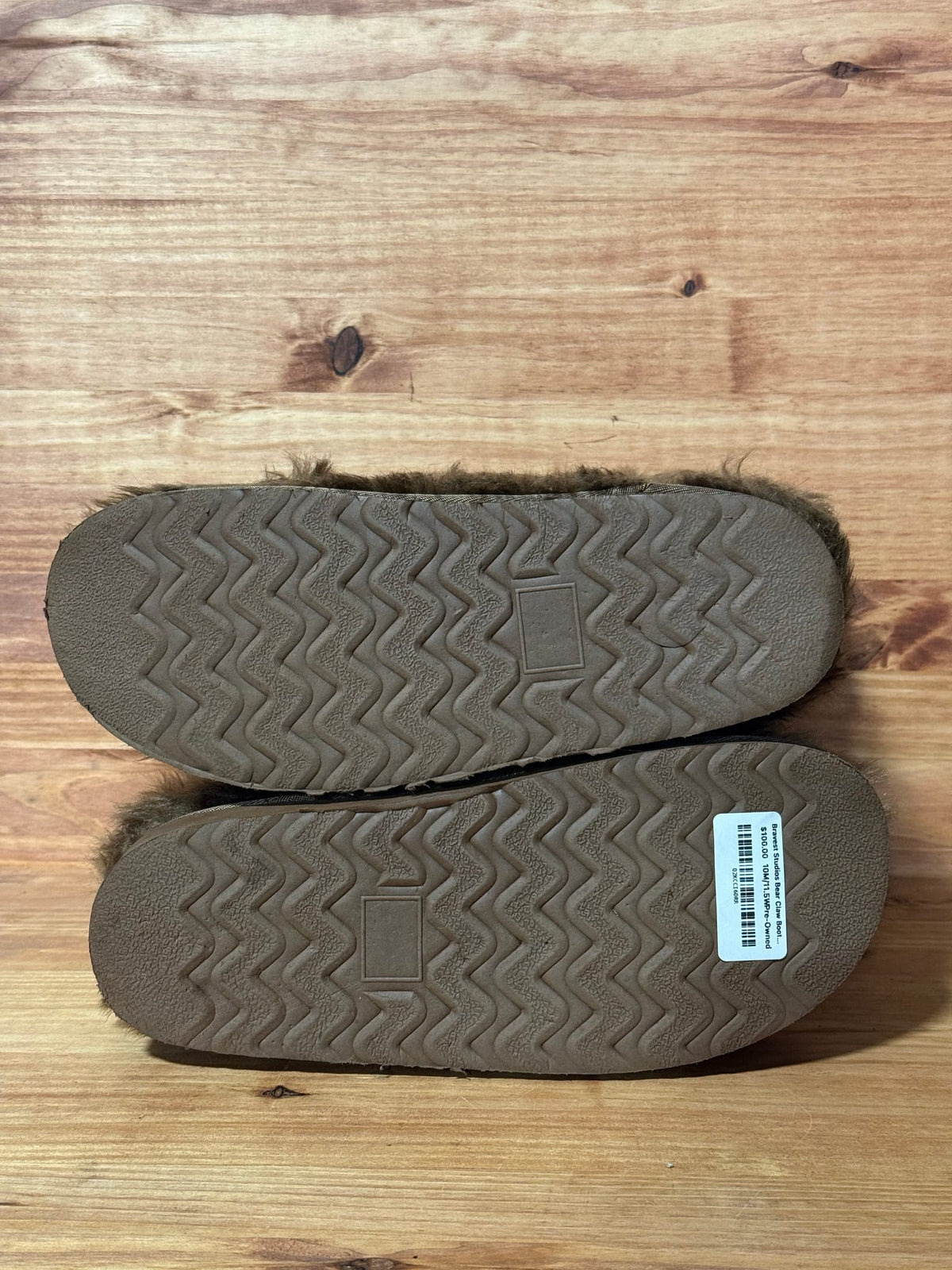 Bravest Studios Bear Claw Boots Brown - Size 10