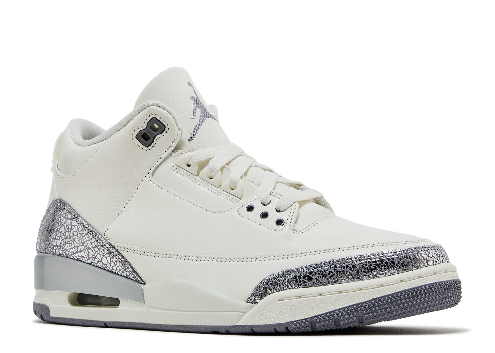 Wmns Air Jordan 3 Retro Sail Metallic Silver