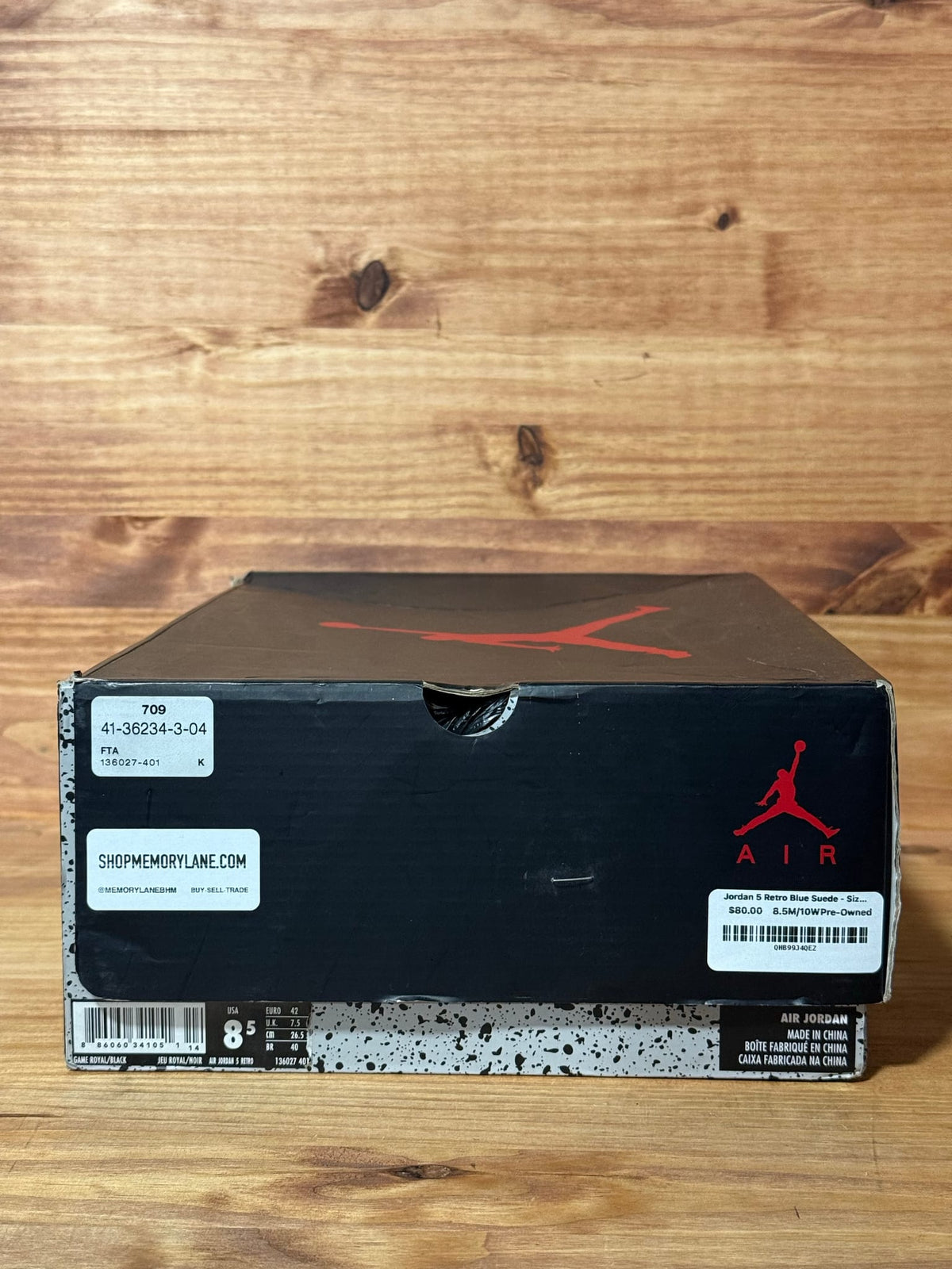 Jordan 5 Retro Blue Suede - Size 8.5