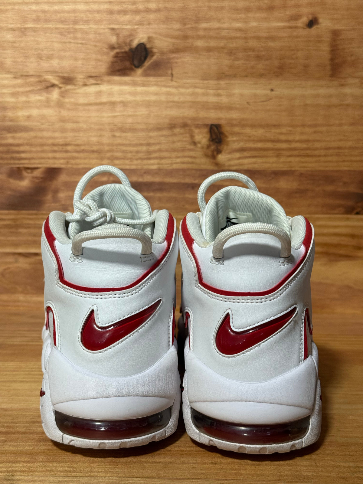 Nike Air More Uptempo White Varsity Red Outline