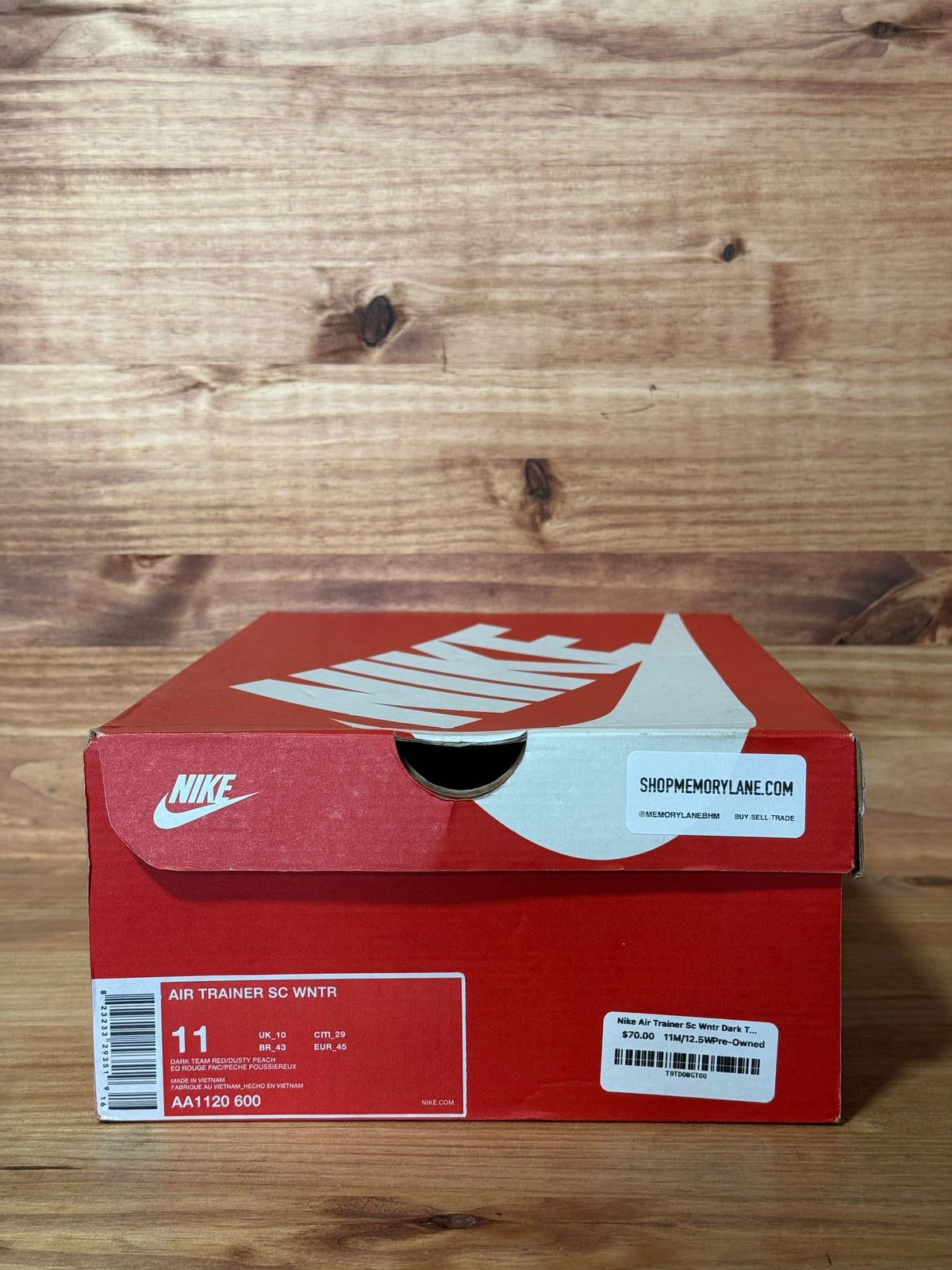 Nike Air Trainer Sc Wntr Dark Team Red/Dusty Peach - Size 11