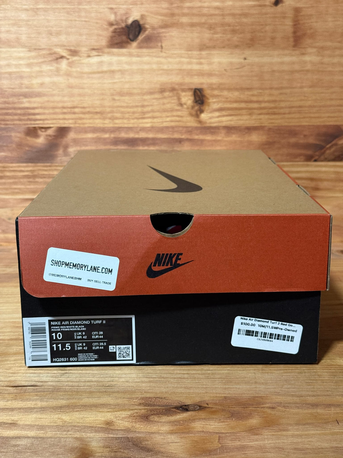 Nike Air Diamond Turf 2 Red Gold (2026) - Size 10