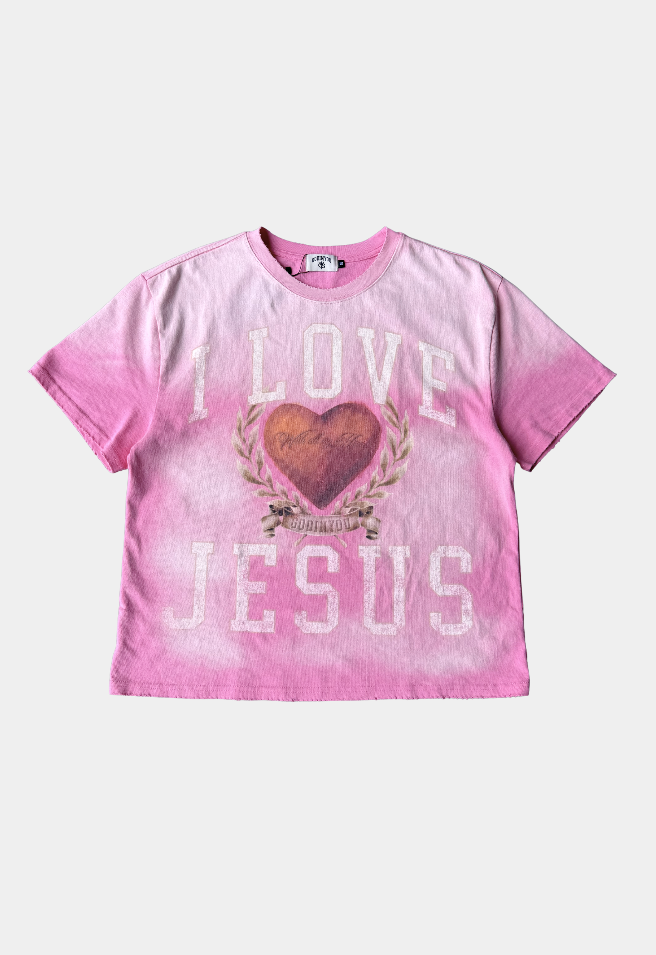 "I LOVE JESUS" TEE (PINK)