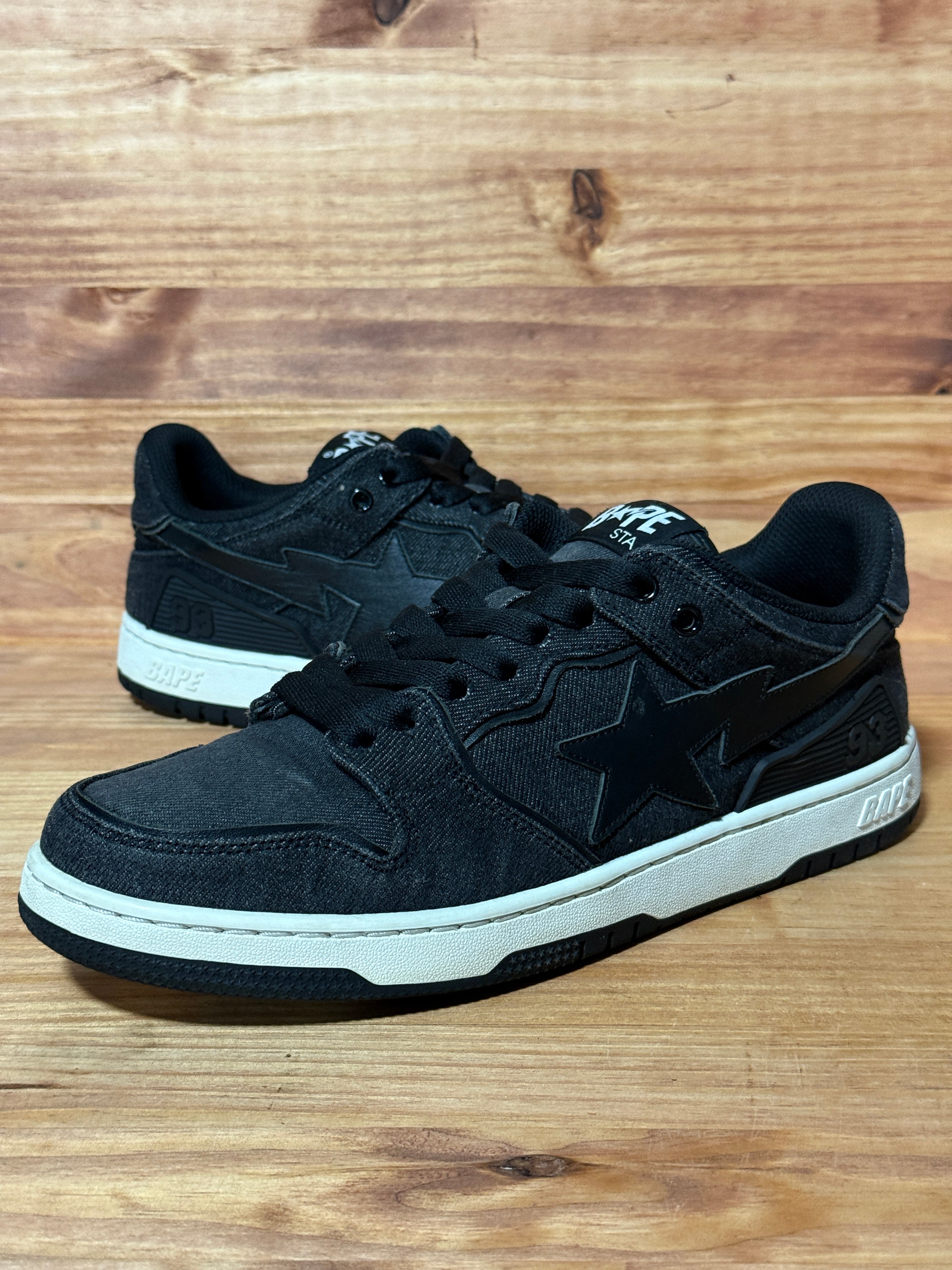 A Bathing Ape Sk8 Sta Black Denim