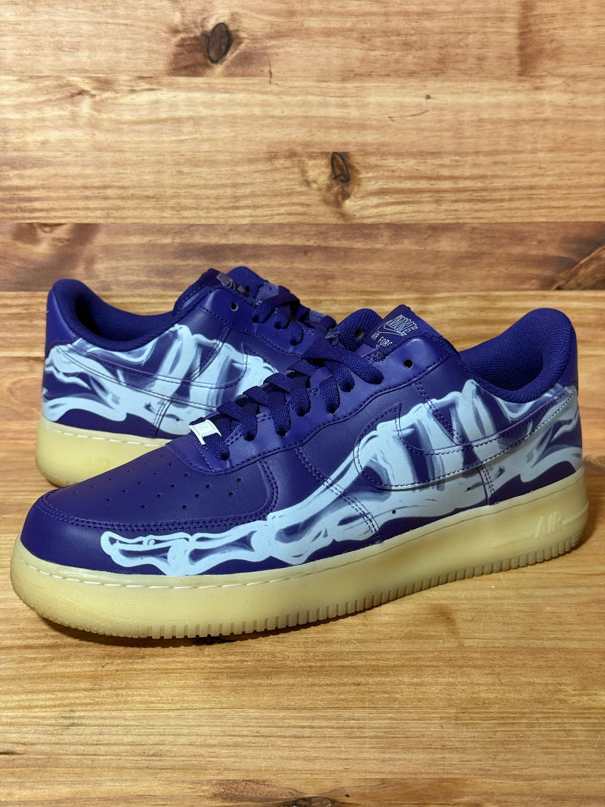 Nike Air Force 1 Low '07 QS Purple Skeleton Halloween (2021) - Size 12