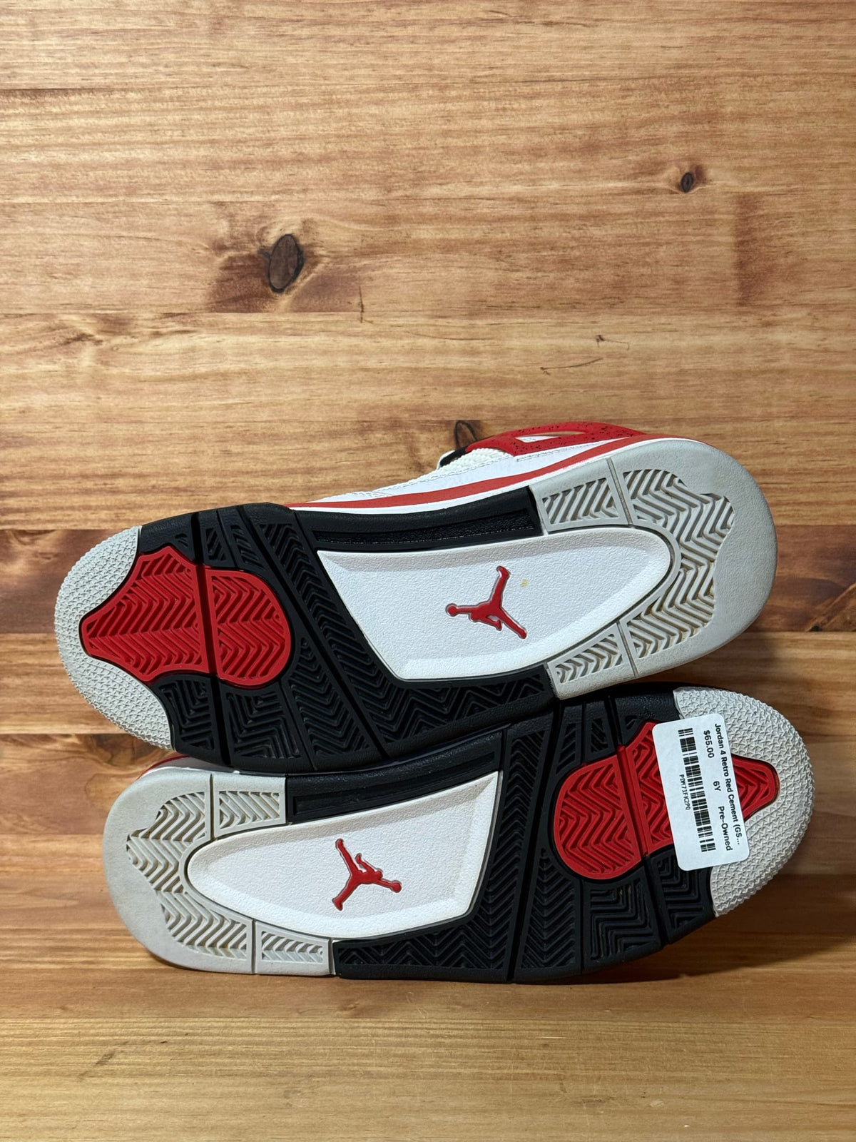 Jordan 4 Retro Red Cement (GS) - Size 6Y