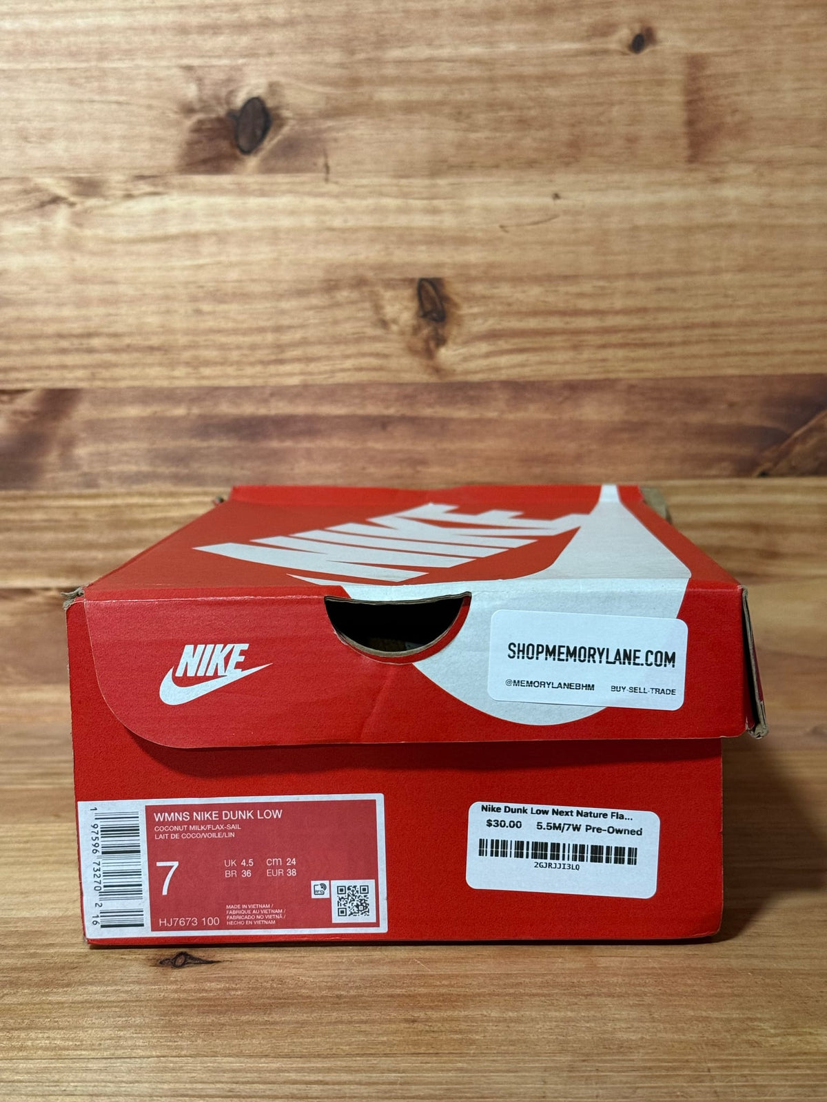 Nike Dunk Low Next Nature Flax Coconut Milk (Women's) - Size 7W