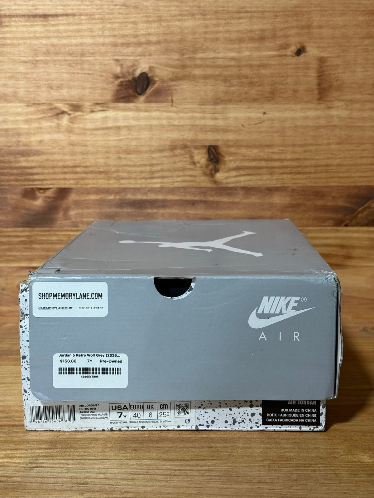 Jordan 5 Retro Wolf Grey (2026) (GS) - Size 7Y