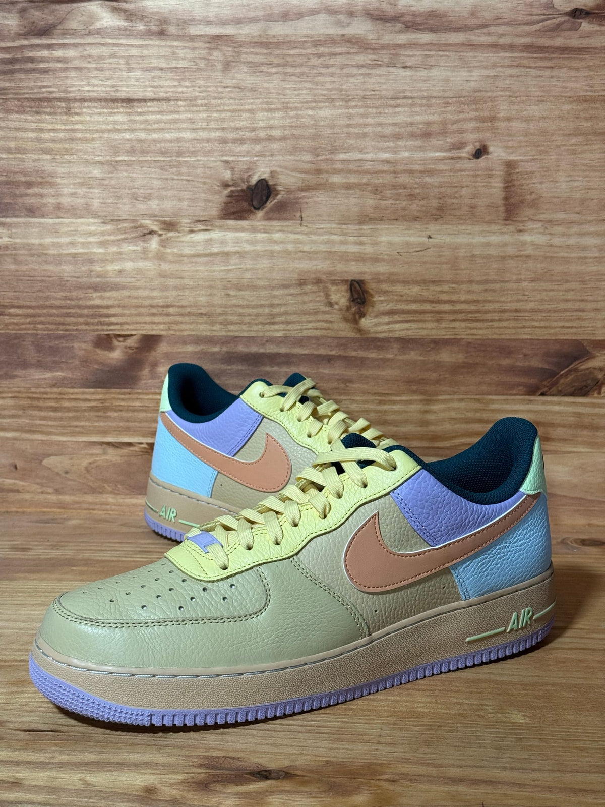 Nike Air Force 1 Low '07 Sesame Hydrangeas Soft Yellow Apricot Agate - Size 13