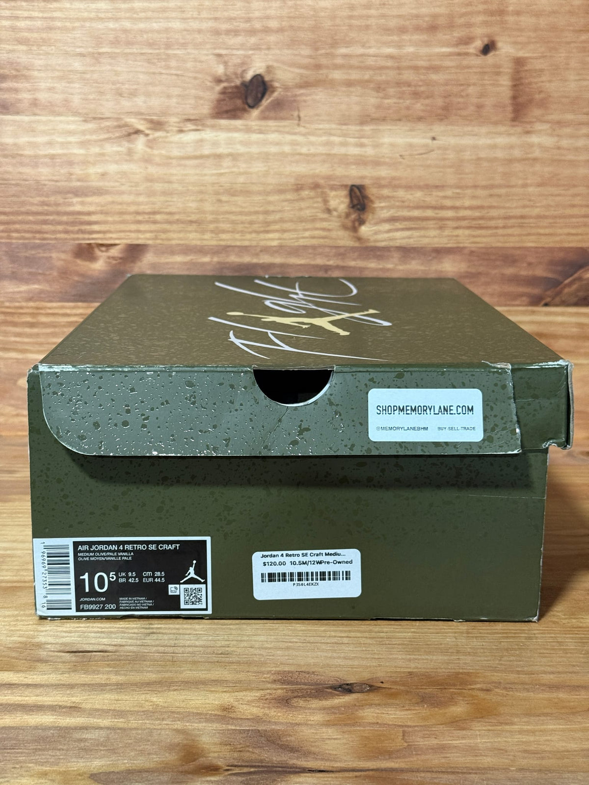 Jordan 4 Retro SE Craft Medium Olive - Size 10.5M