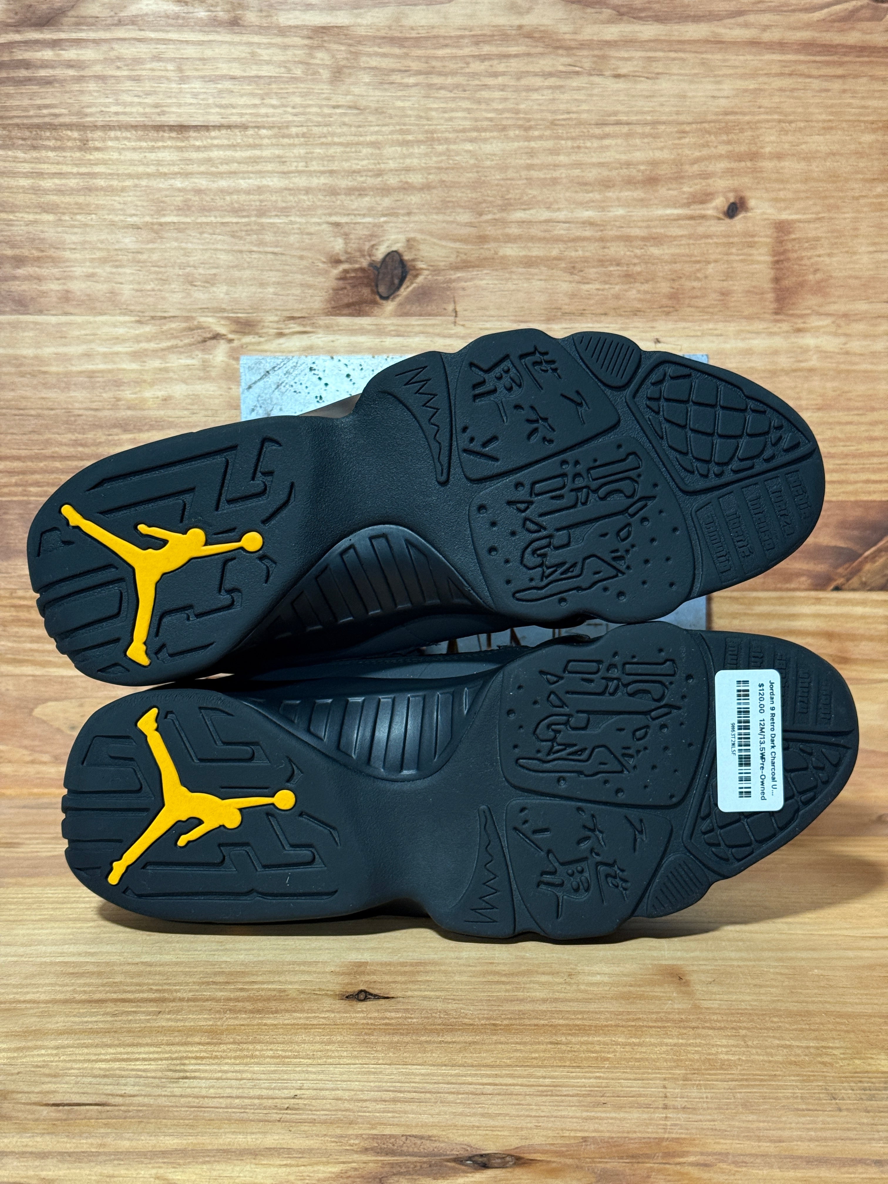 Jordan 9 Retro Dark Charcoal University Gold
