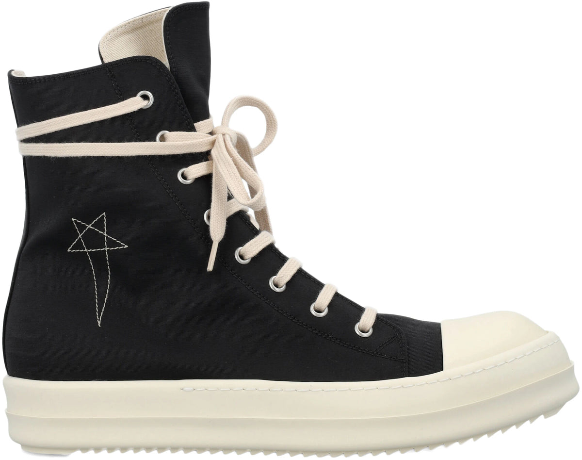 Rick Owens DRKSHDW Fogachine Hi Pentagram Embroidery Black Milk