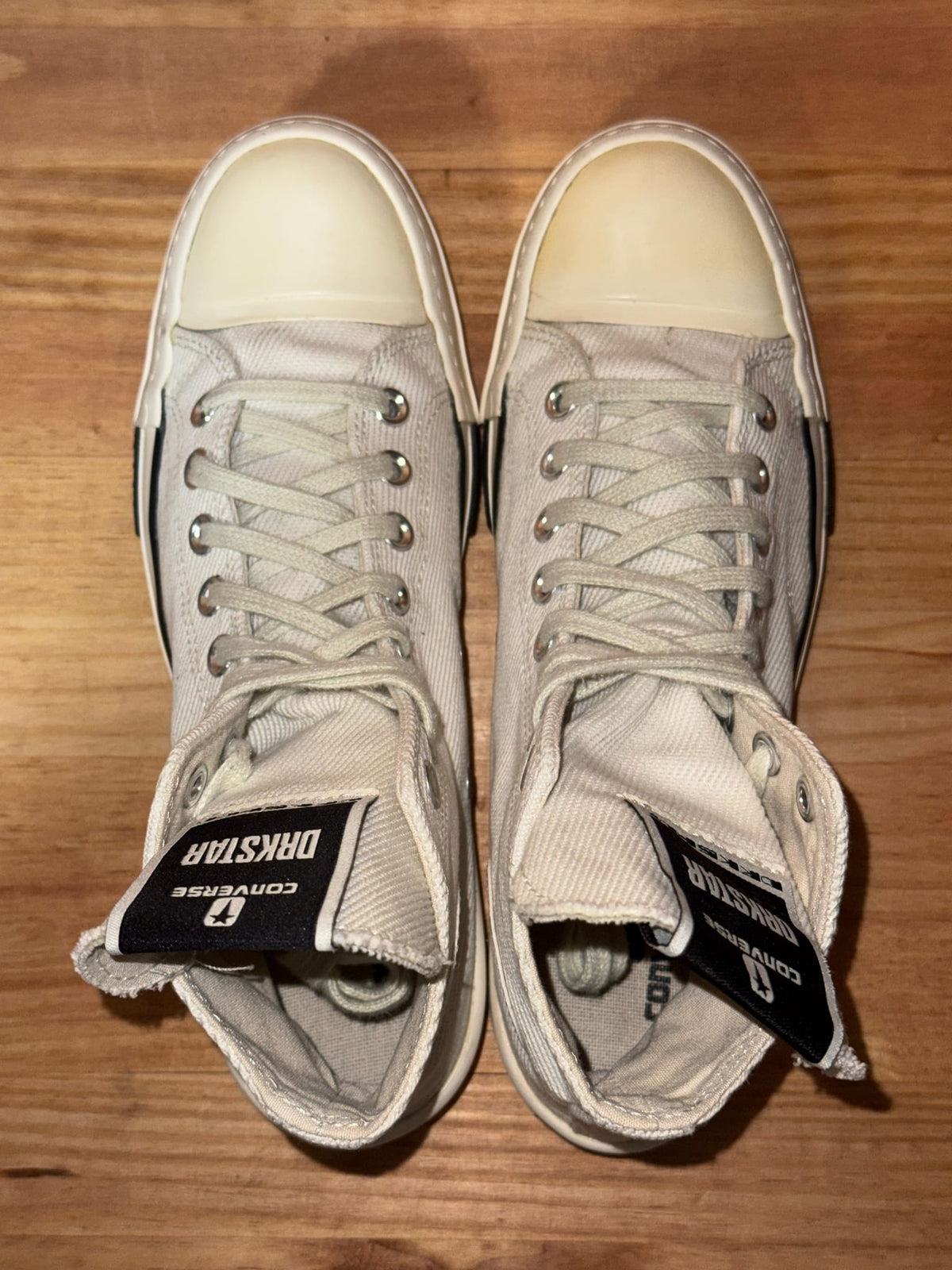 Converse DRKSTAR Chuck Taylor All Star 70 Hi Rick Owens DRKSHDW White - Size 8.5